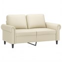  2-osobowa sofa, kremowy, 120 cm, sztuczna skóra Lumarko! Lumarko!