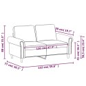  2-osobowa sofa, kremowy, 120 cm, sztuczna skóra Lumarko! Lumarko!