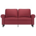  2-osobowa sofa, winna czerwień, 120 cm, sztuczna skóra Lumarko! Lumarko!