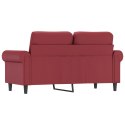  2-osobowa sofa, winna czerwień, 120 cm, sztuczna skóra Lumarko! Lumarko!