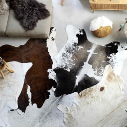  Dywanik ze skóry bydlęcej, biało-czarny, 180x220 cm Lumarko! Lumarko!