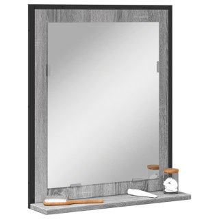  Lustro łazienkowe z półką, szary dąb sonoma, 50x12x60 cm Lumarko! Lumarko!