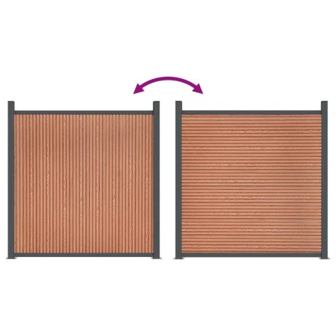  Panel ogrodzeniowy, brązowy, 180x186 cm, WPC Lumarko! Lumarko!