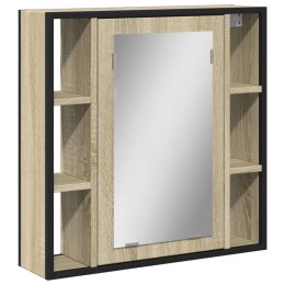  Szafka łazienkowa z lustrem, dąb sonoma, 60x16x60 cm Lumarko! Lumarko!
