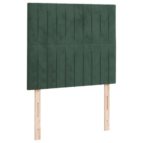 Łóżko kontynentalne z materacem i LED, ciemnozielone, 120x190cm Lumarko! Lumarko!