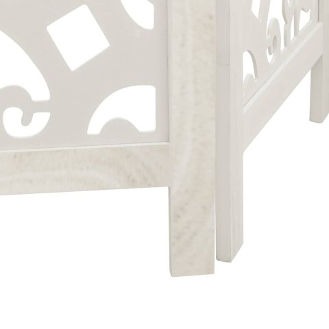  Parawan pokojowy, 4-panelowy, biały, lite drewno paulowni Lumarko! Lumarko!