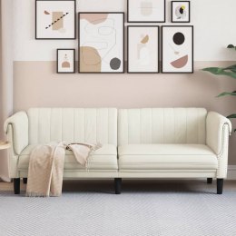  Sofa 3-osobowa, kremowa, tapicerowana aksamitem Lumarko! Lumarko!