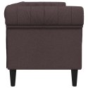 Sofa Chesterfield, trzyosobowa, ciemnobrązowa, obita tkaniną Lumarko! Lumarko!