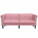 Sofa dwuosobowa, różowa, aksamit Lumarko! Lumarko!