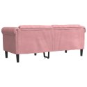 Sofa dwuosobowa, różowa, aksamit Lumarko! Lumarko!
