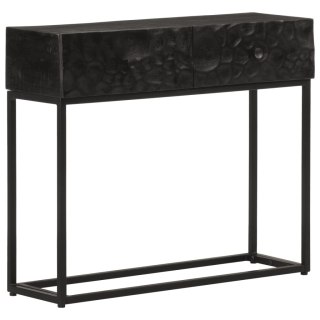 Stolik konsolowy, czarny, 90x30x76 cm, drewno mango i żelazo Lumarko! Lumarko!