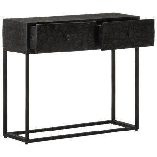  Stolik konsolowy, czarny, 90x30x76 cm, drewno mango i żelazo Lumarko! Lumarko!