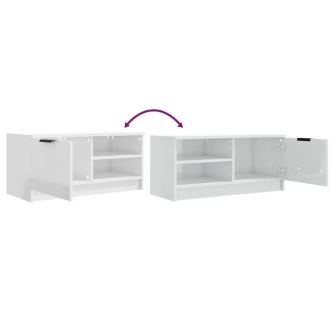 VidaXL Szafki pod TV, 2 szt., białe, wysoki połysk, 80x35x36,5 cm