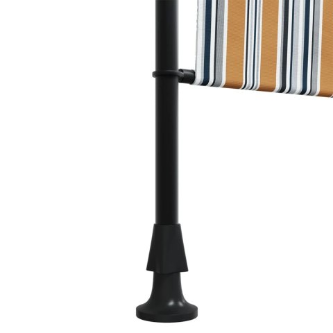Roleta zewnętrzna, żółto-biała, 100x270 cm, tkanina i stal Lumarko! Lumarko!