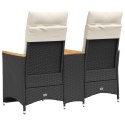 Rozkładana sofa ogrodowa dla 2 os., ze stolikiem, czarna Lumarko! Lumarko!