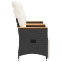 Rozkładana sofa ogrodowa dla 2 os., ze stolikiem, czarna Lumarko! Lumarko!