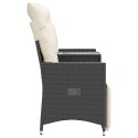 Rozkładana sofa ogrodowa dla 2 os., ze stolikiem, czarna Lumarko! Lumarko!