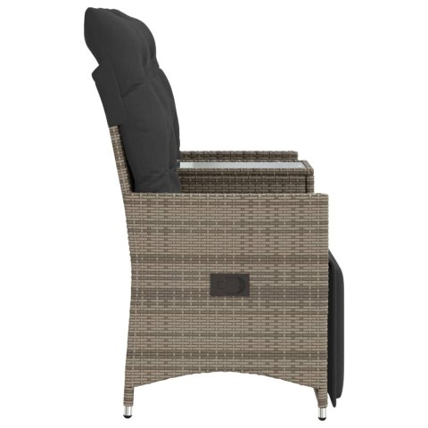 Rozkładana sofa ogrodowa dla 2 os., ze stolikiem, szara Lumarko! Lumarko!