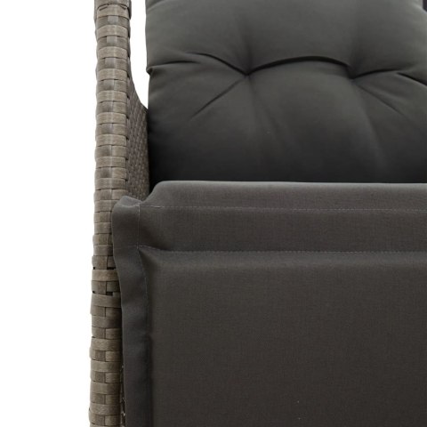 Rozkładana sofa ogrodowa dla 2 os., ze stolikiem, szara Lumarko! Lumarko!