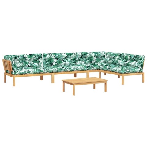 5-częściowy zestaw wypoczynkowy do ogrodu, z poduszkami, akacjowy Lumarko! Lumarko!