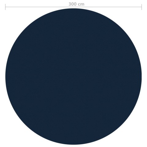  Pływająca folia solarna z PE na basen, 300 cm, czarno-niebieska Lumarko! Lumarko!
