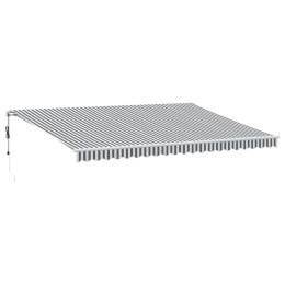  Automatycznie zwijana markiza, antracytowo-biała, 500x350 cm Lumarko! Lumarko!