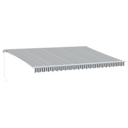  Ręcznie zwijana markiza, antracytowo-biała, 500x350 cm Lumarko! Lumarko!