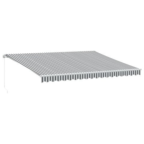  Ręcznie zwijana markiza z LED, antracytowo-biała, 450x300 cm Lumarko! Lumarko!