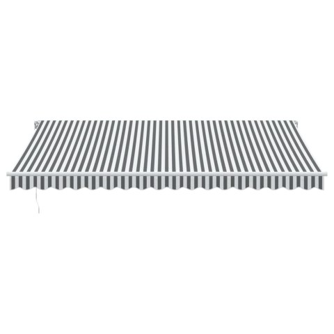  Ręcznie zwijana markiza z LED, antracytowo-biała, 450x300 cm Lumarko! Lumarko!