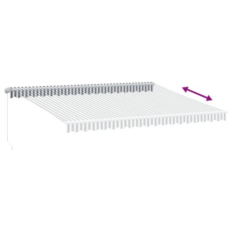  Ręcznie zwijana markiza z LED, antracytowo-biała, 450x300 cm Lumarko! Lumarko!