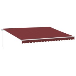  Ręcznie zwijana markiza z LED, burgundowa, 450x300 cm Lumarko! Lumarko!