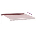 Ręcznie zwijana markiza z LED, burgundowa, 450x300 cm Lumarko! Lumarko!