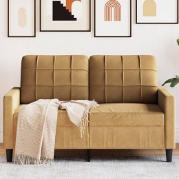  Sofa 2-osobowa, brązowy, 120 cm, tapicerowana aksamitem Lumarko! Lumarko!
