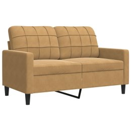  Sofa 2-osobowa, brązowy, 120 cm, tapicerowana aksamitem Lumarko! Lumarko!