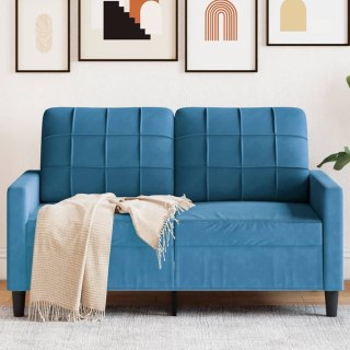  Sofa 2-osobowa, niebieski, 120 cm, tapicerowana aksamitem Lumarko! Lumarko!