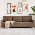  Sofa 3-osobowa, brązowa, 210 cm, tapicerowana tkaniną Lumarko! Lumarko!