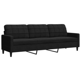  Sofa 3-osobowa, czarny, 210 cm, obita aksamitem Lumarko! Lumarko!