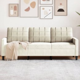  Sofa 3-osobowa, kremowy, 180 cm, tapicerowana aksamitem Lumarko! Lumarko!