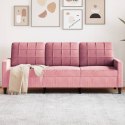  Sofa 3-osobowa, różowa, 180 cm, obita aksamitem Lumarko! Lumarko!