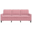  Sofa 3-osobowa, różowa, 180 cm, obita aksamitem Lumarko! Lumarko!