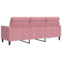  Sofa 3-osobowa, różowa, 180 cm, obita aksamitem Lumarko! Lumarko!