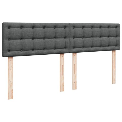  Łóżko kontynentalne z materacem, ciemnoszara tkanina 200x200 cm Lumarko! Lumarko!