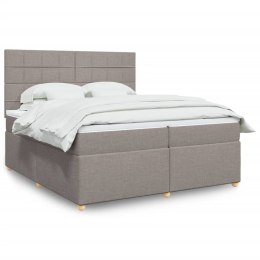  Łóżko kontynentalne z materacem, taupe, tkanina, 200x200 cm Lumarko! Lumarko!