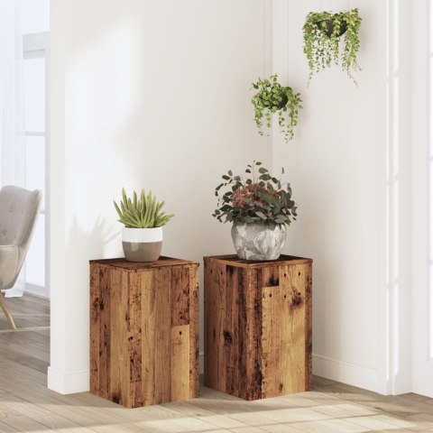 Podstawki pod doniczki, 2 szt., stare drewno, 30x30x50 cm Lumarko! Lumarko!