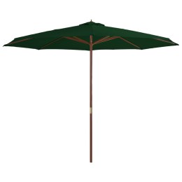  Parasol ogrodowy na drewnianym słupku, 350 cm, zielony Lumarko! Lumarko!