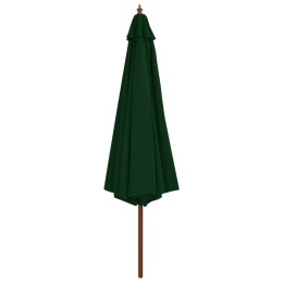 Parasol ogrodowy na drewnianym słupku, 350 cm, zielony Lumarko! Lumarko!