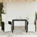 3-częściowy zestaw ogrodowych mebli bistro z poduszkami, czarny Lumarko! Lumarko!