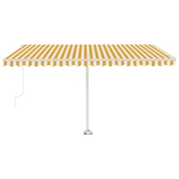  Ręcznie zwijana markiza z LED, 450 x 300 cm, żółto-biała Lumarko! Lumarko!