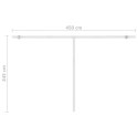 Ręcznie zwijana markiza z LED, 450 x 300 cm, żółto-biała Lumarko! Lumarko!