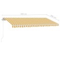 Ręcznie zwijana markiza z LED, 450 x 300 cm, żółto-biała Lumarko! Lumarko!